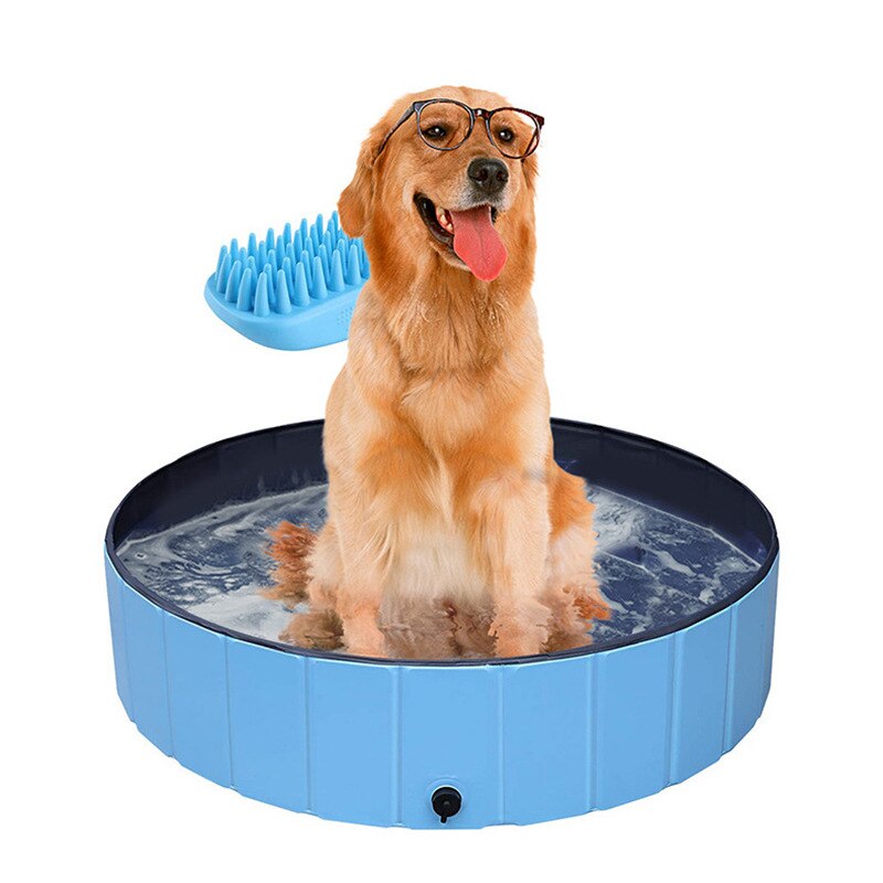 Dog Pool Foldable Dog Swimming Pool Pet Bath Swimming Tub Bathtub Pet Swimming Pool Collapsible Bathing Pool for Dogs Cats Kids