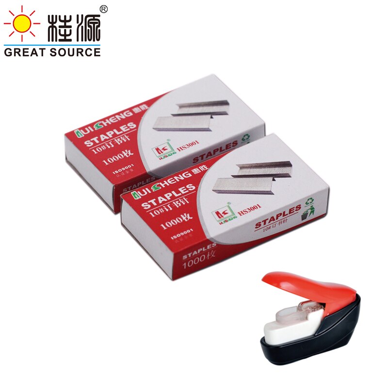 Agrafes métalliques 9mm largeur 5mm hauteur 1000 pièces par boîte (10 boîtes)