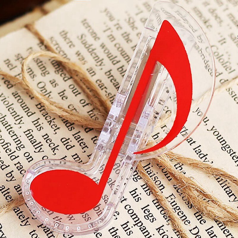Clips musicales para notas Página de Libro Clips Kawaii, carpeta de papelería, Clip para fotos, notas de billetes, Clip de papel con letras, novedad: RD1