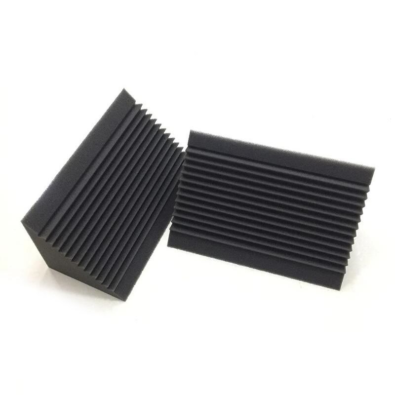 Trampa de absorción de sonido para estudio, espuma acústica de carbón/Negro, insonorizada, esquina de pared, 12x12x24 cm, 6 uds.