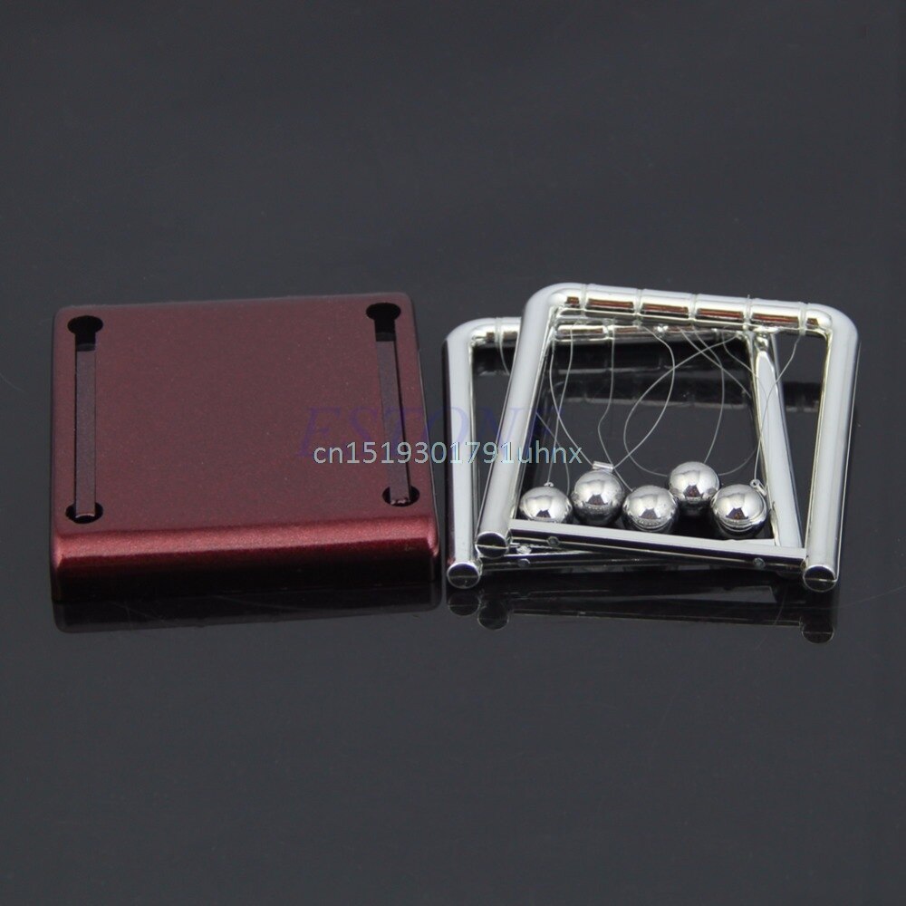 Steel Newton's Balance Ball Cradle Physics Science Pendulum Desk Fun Toy