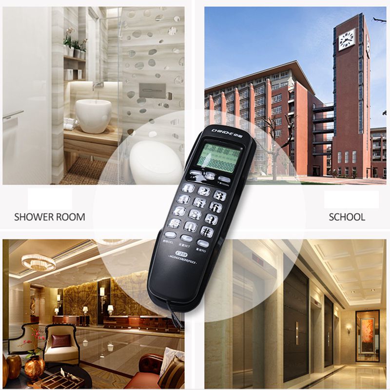 Mini-Telefoon Vaste Telefoon Dtmf/Fsk Home Office Hotel Inkomende Caller Id Lcd Display Home Desktop Muur-gemonteerd Telefoon