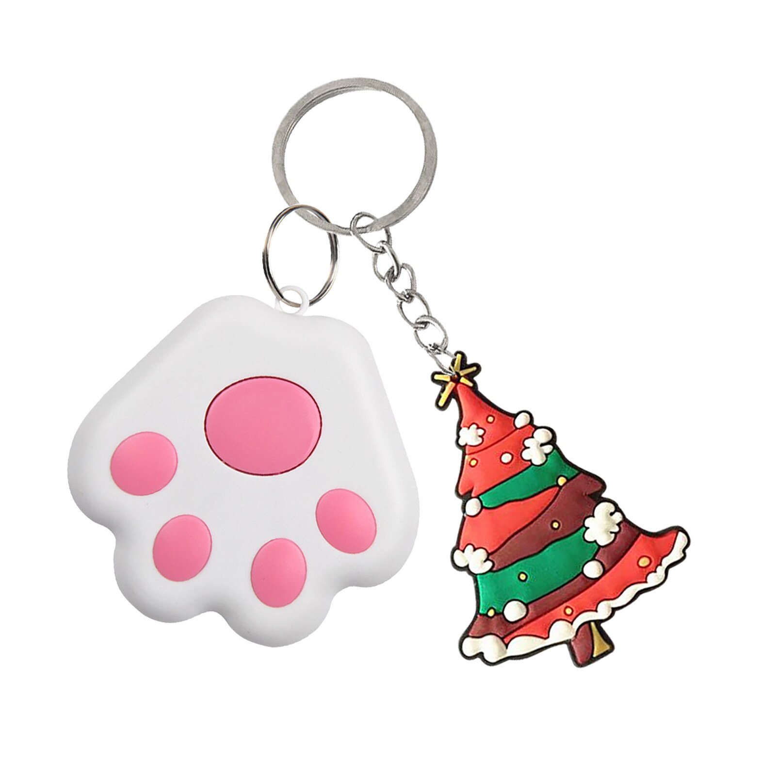 Schlüsselanhänger-tracker mit weihnachtsmann-motiv, intelligentes anti-verlust-gerät, bluetooth-locator, schlüsselfinder für kinder, haustiere, taschen, geldbörsen und mehr: Rosa 