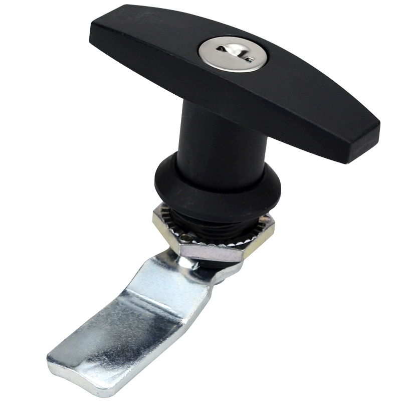 Håndtakslås bakfeste t-lås i sinklegering verktøykasse garasjeport t-lås industriell skaplås til tilhenger campingvogn kalesje