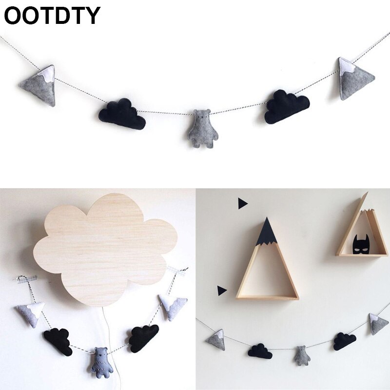 Schattige Beer Cloud Boom Opknoping Hanger Kinderen Kinderkamer Props Decoratieve Ornamenten Voor Zuigelingen Baby Fotografie Prop