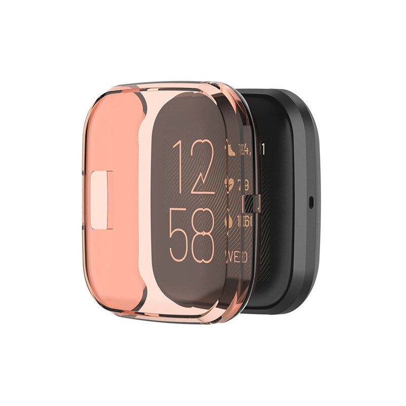 Volle Abdeckung für Fitbit versa 2 Weiche Ultra-Dünne Kristall Klar Protector Fall Uhr Screen Protector Uhr Zubehör: E