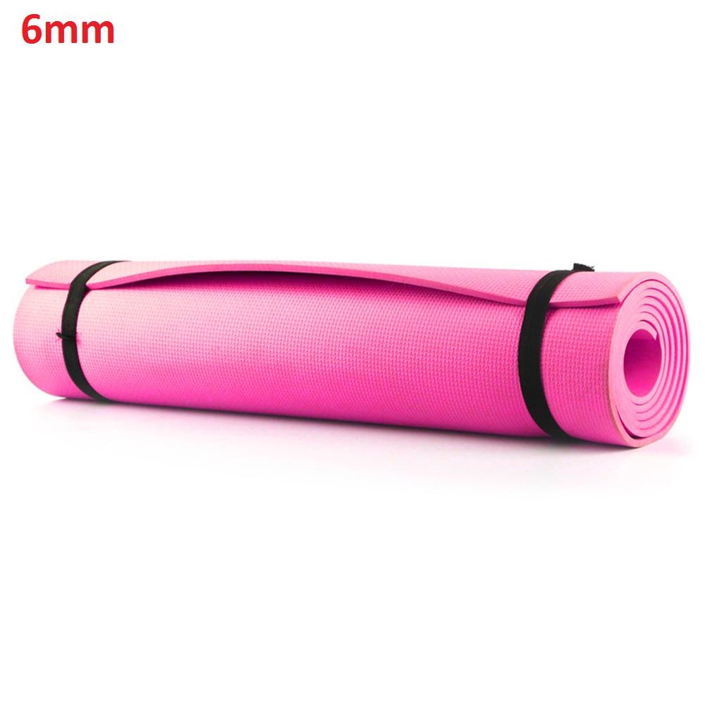 Esterilla antideslizante para ejercicio y Pilates, Alfombra de 4mm/6mm de grosor, para Yoga, equipo multifunción: 6mm-Pink