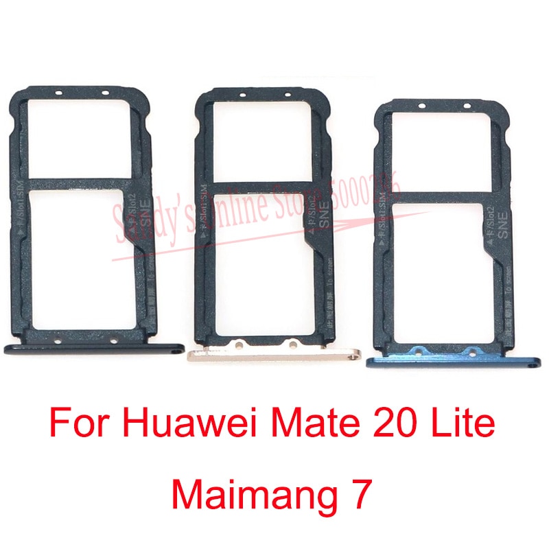 For Huawei Mate20 Mate 20 Lite Micro Sim Card Holder Slot Tray For Maimang 7 Sim Tray Card Holder Replacement Parts