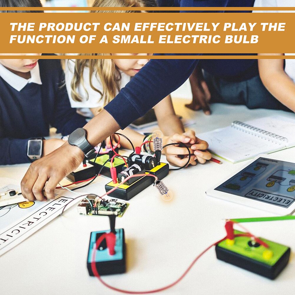 50pcs Light Bulbs Miniature Screw Base Lamps DIY Teaching Experiment Bulb 3.8V