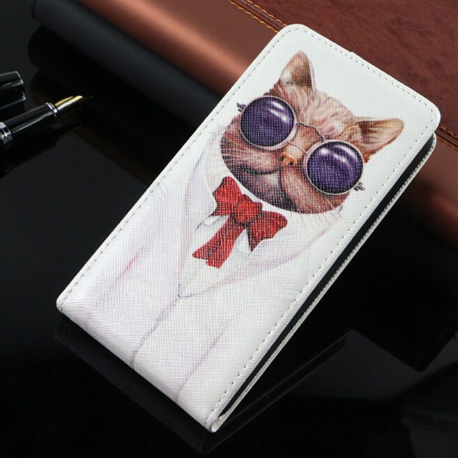 For Huawei Honor 10 Lite Cases TPU Flip Back Phone Pu Leather Cover for Honor 10 Lite Cover Cartoon Vertical Case: Mr cat