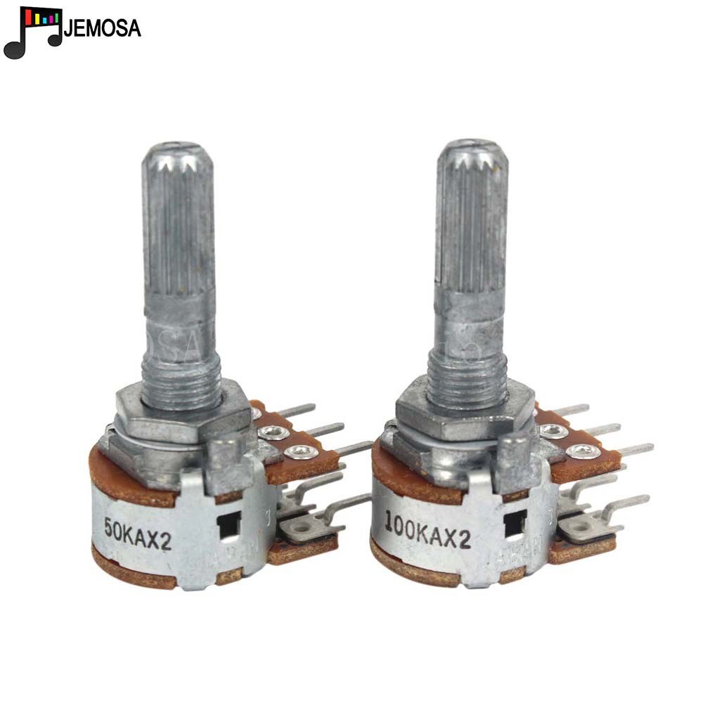 2 pièces japon alpes potentiomètre RK16 16 Type 50KA 100KA Double Union potentiomètre aluminium arbre potentiomètre