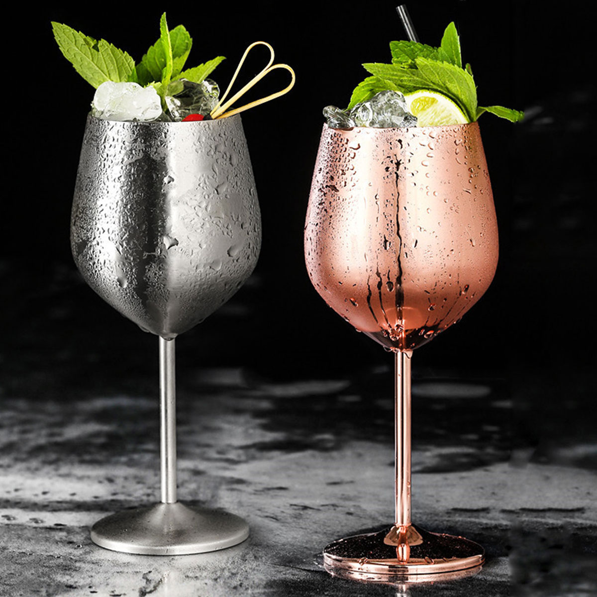 Copas de vino tinto de acero inoxidable a prueba de roturas, copas de vino antirotura, copas de vino duraderas, utensilios de Bar