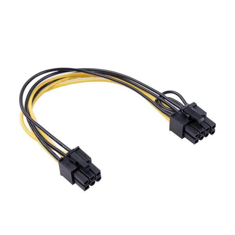 6-Pin to 8-Pin(6 + 2 ) Video Card Power Cable Extension Cable Slide Rail Power Supply Adapter