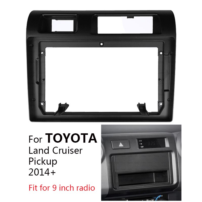 Android 2 Din Head Unit Car Radio Fascia Dashboard Panel DVD/CD Trim Installation Frame Kit For TOYOTA Land Cruiser Pickup +