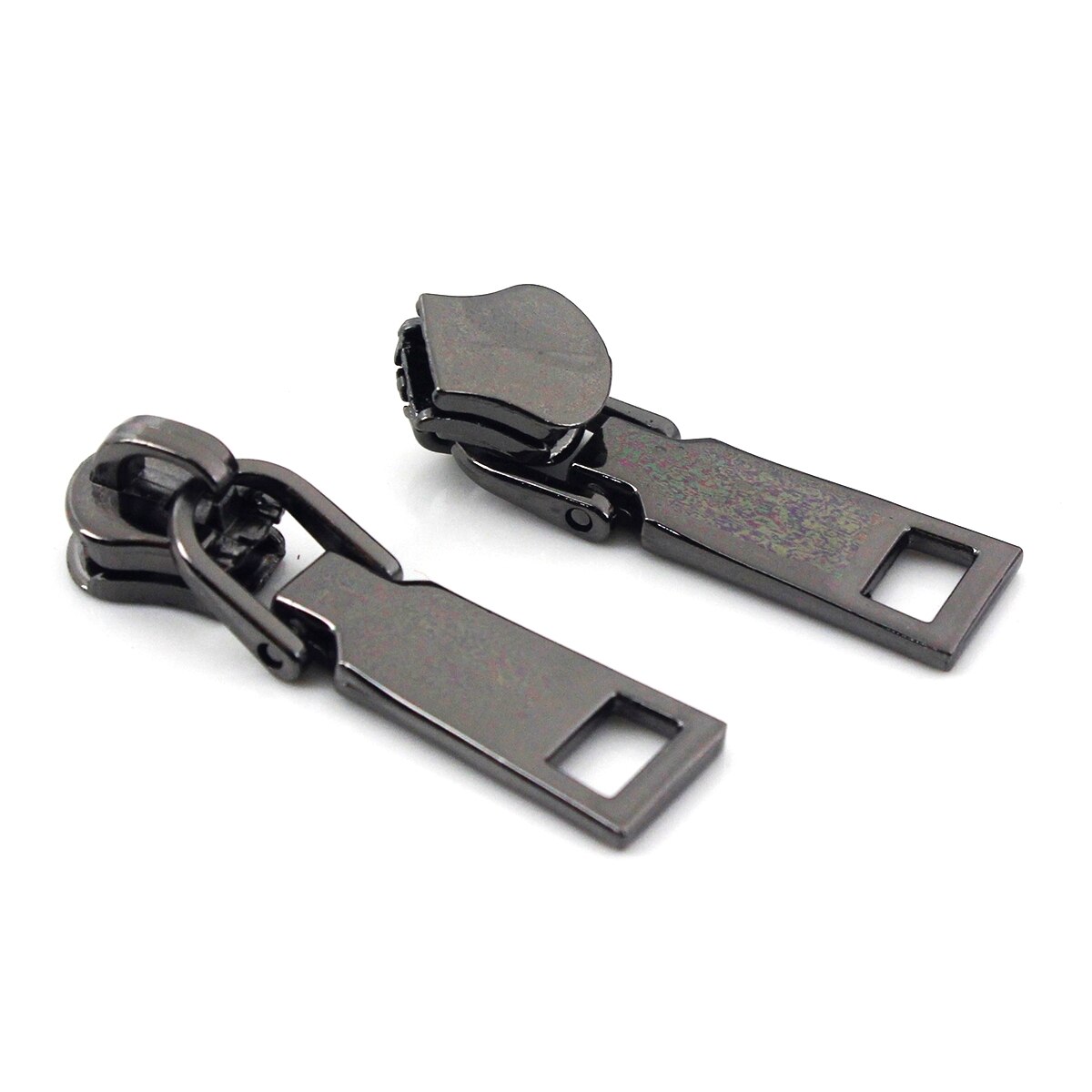 Deslizadores de cremallera para chaquetas y abrigos, Kit de reparación de cremalleras, accesorios de costura para bolsos, 7 colores, n. ° 5, 20 piezas: Gun Black