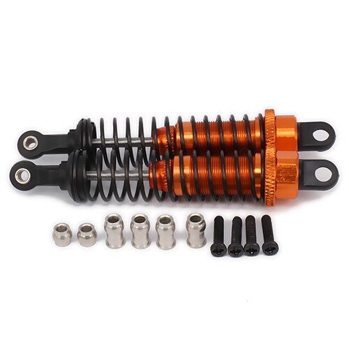 RCAWD Adjustable 80mm Alloy Aluminum Shock Absorber Damper For Rc Car 1/16 Traxxas Buggy Truck Hpi Hsp Losi Axial Tamiya Redcat: Orange