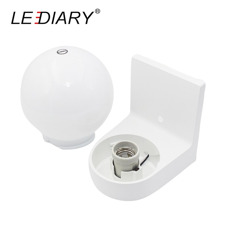 LEDIARY Outdoor Tuin Veranda Wandlampen IP54 E27 100-240V Wit Plastic Opbouw Waterdicht Voor Gang Balkon trap: White / Without bulb / 1 piece