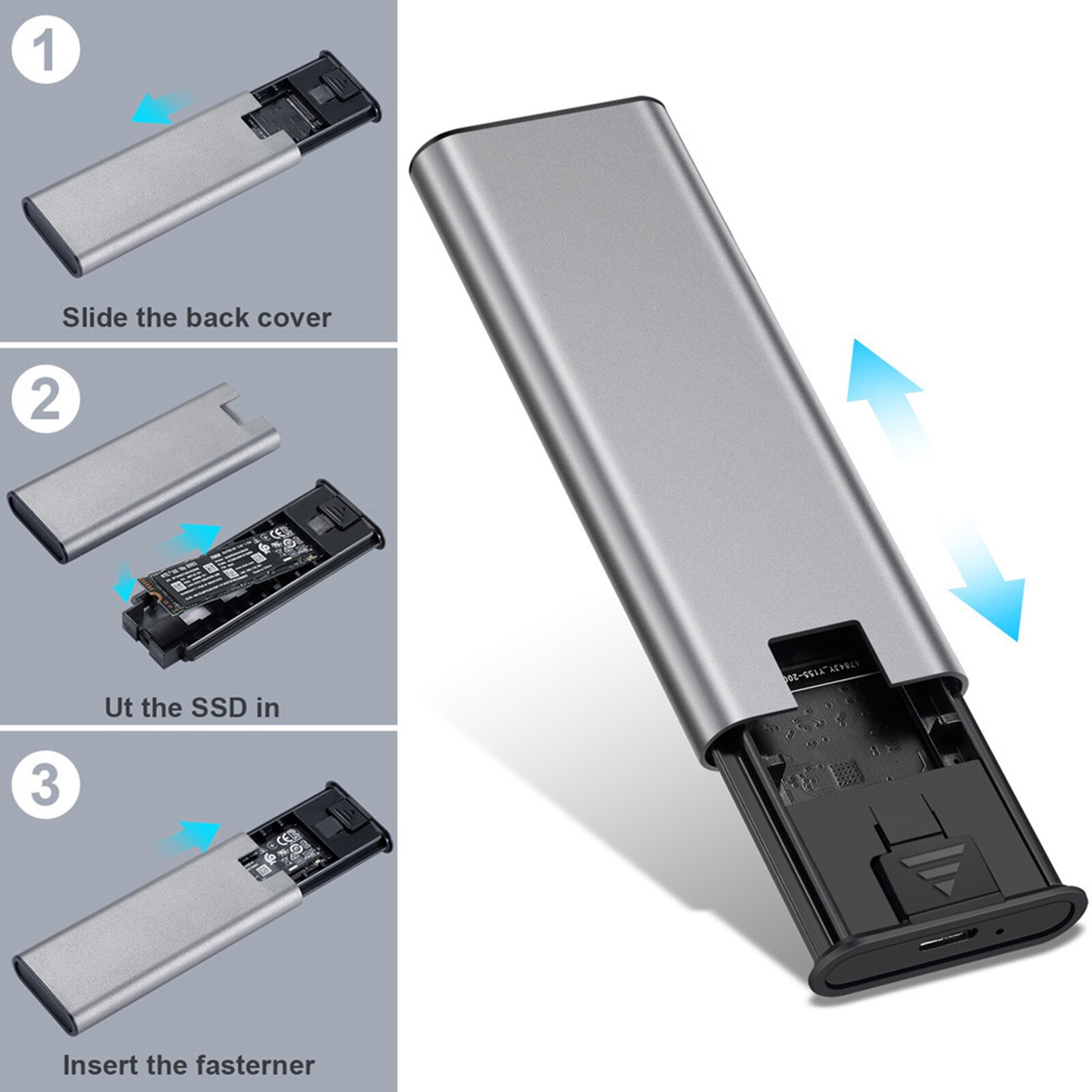 M-01 NGFF M.2 USB 33.0 obudowa dysku twardego 6Gbs portu SATA SSD futerał na dysk twardy wsparcie dla telefonów komórkowych etui na dysk zewnętrzny