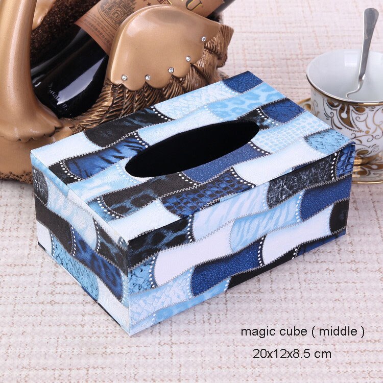 modern rectangular cute tissue box cover car tissue box holder dispensador papel paper dispenser wooden tissue box 519: middle magic cube