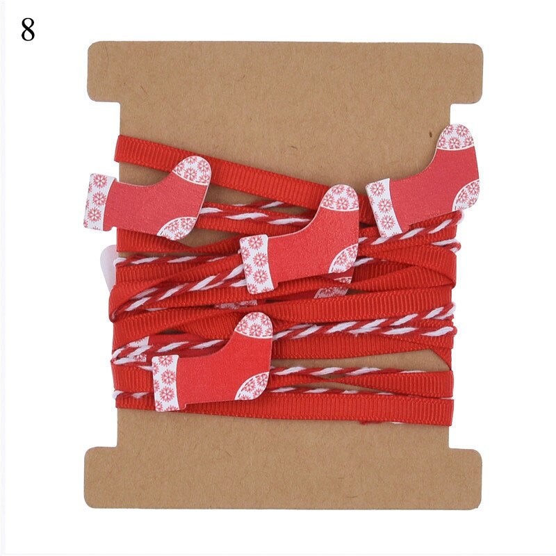 5 Meters Christmas Ribbon Decoration For Tree Bead Chain Ribbon Christmas Tree DIY Xmas Decor Home Ornaments Year: 8