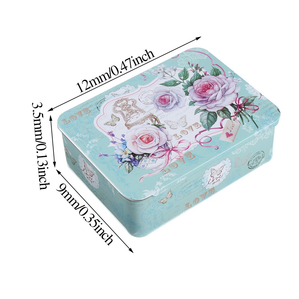 Metal Rectangular Empty Mini Iron Box Portable Containers Small Storage Push-Pull Organizer Candy Pill Cases Cosmetic Tin Boxes