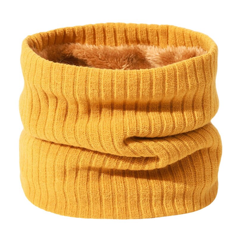 Bandana Winter Sjaal Voor Vrouwen Mannen Kids Unisex Dikke Wol Hals Sjaals Gebreide Ring Sjaal Voor Man En vrouw: yellow