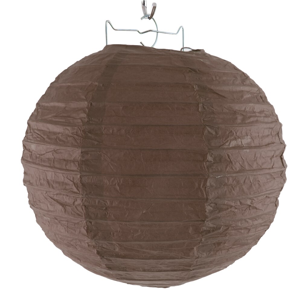 8 "10" Chinese Paper Lanterns Ball For Wedding Party Hanging Lanterns Birthday Decor Hanging Lampion Wishing Paper Lamp: Brown 25cm