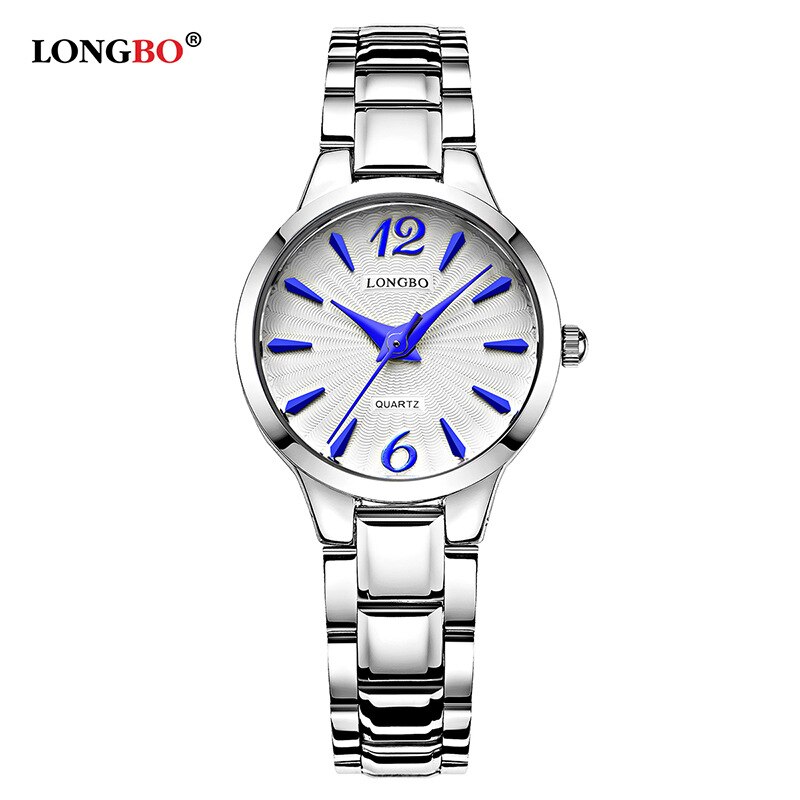 Longbo/80278 Paar Horloge Water Quartz Horloge Casual Stalen Riem Heren Horloge