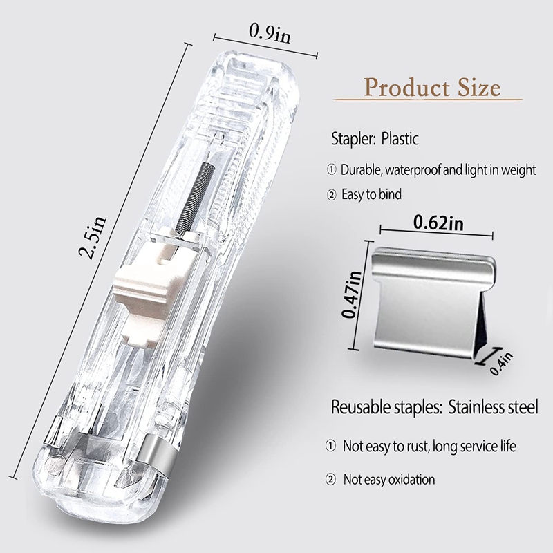 Office Supplies Push Stapler School Supplies for College Students Mini Stapler Staplers for Desk Small Stapler Set