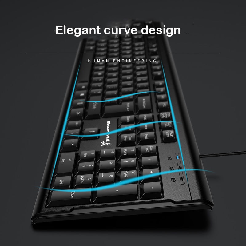 104 Keys Wired Keyboard Mouse Set waterproof Office Keyboard For Windows PC Compatible USB game Keyboard Russian Paste