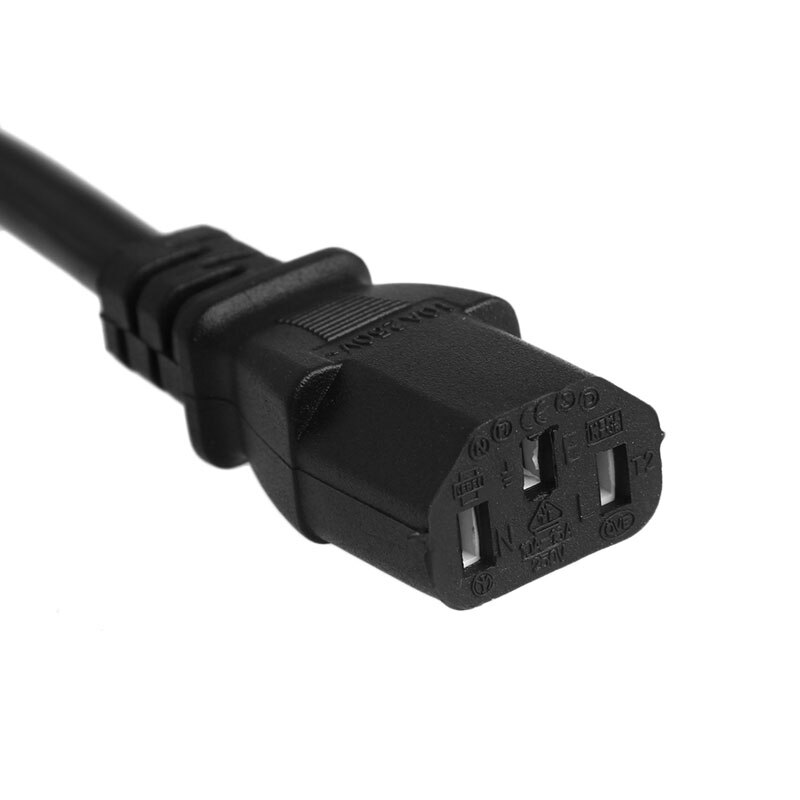 Iec 320 3-- pinner  c14 hann til  c13 kvinnelige hovedkabel 1.8m
