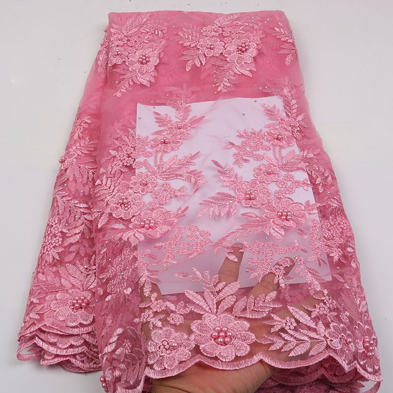 Afrikansk blondestof ,fransk tyl blondestoffer,broderi 3d blomster snørebånd til nigeriansk brudekjole  ks2291b