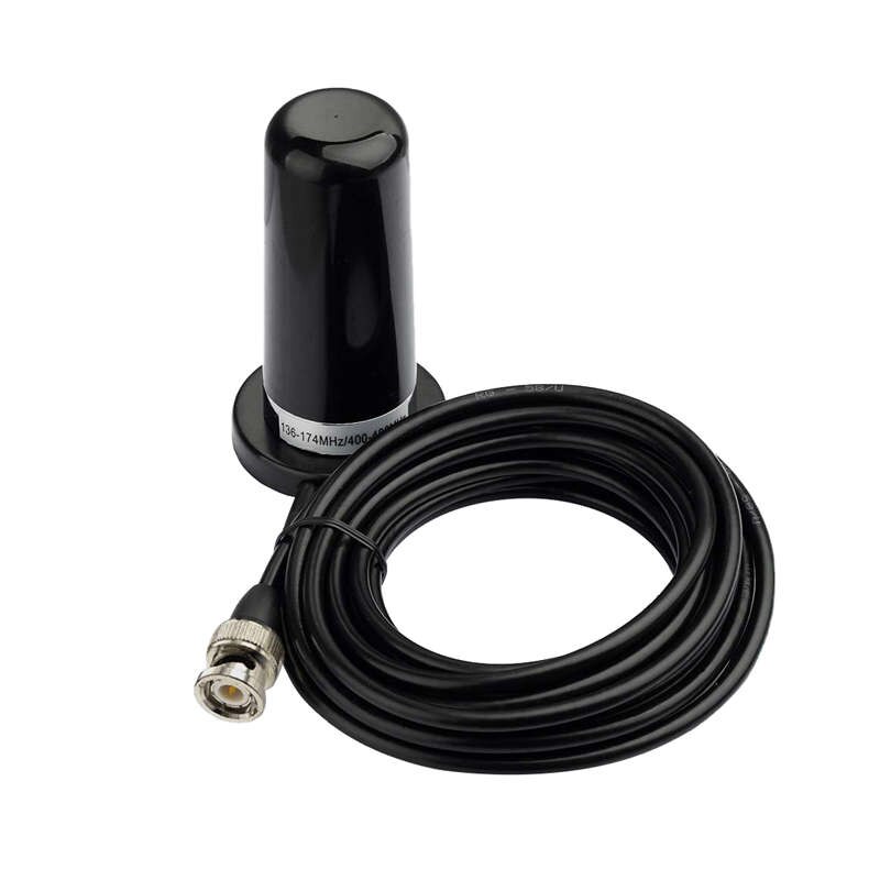 Antena de Radio móvil Cb Vhf Uhf Ham de dos vías con escáner, soporte Nmo con Base magnética, antena macho Bnc para Motorola Uniden Whi: Default Title