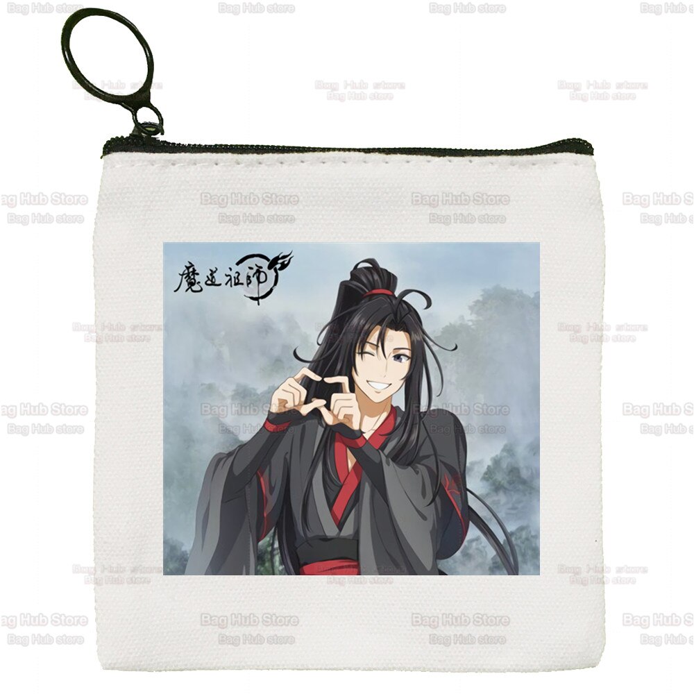 Mo Dao Zu Shi Einfache Geldbörse Student Leinwand Die Untamed Lan WangJi Wei Wu Xian Nette Schlüssel Tasche Mini kupplung Kleinen Geldbeutel: E