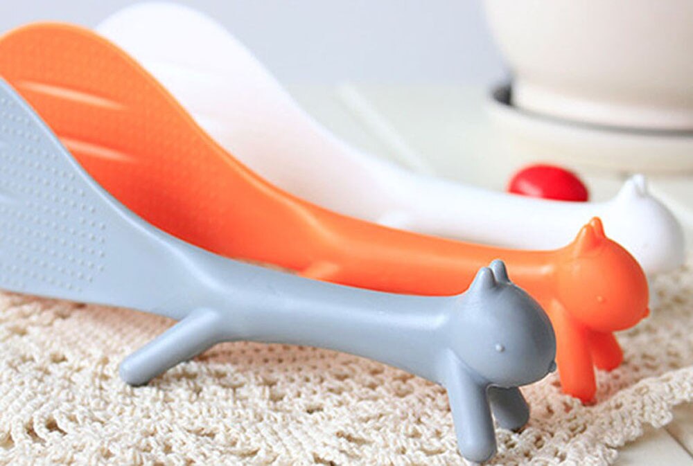 Küche Zubehör Kreative SchöNe Küche Supplie Eichhörnchen Geformte nicht Stock Reis Paddel Löffel Zufällige Farbe reis löffel