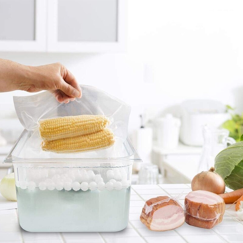 Sous Vide Cooking Balls BPA Free 20mm 200 Balls with Mesh Drying Bag For Immersion Cooker Water Bath Cooking Sous Vide Container