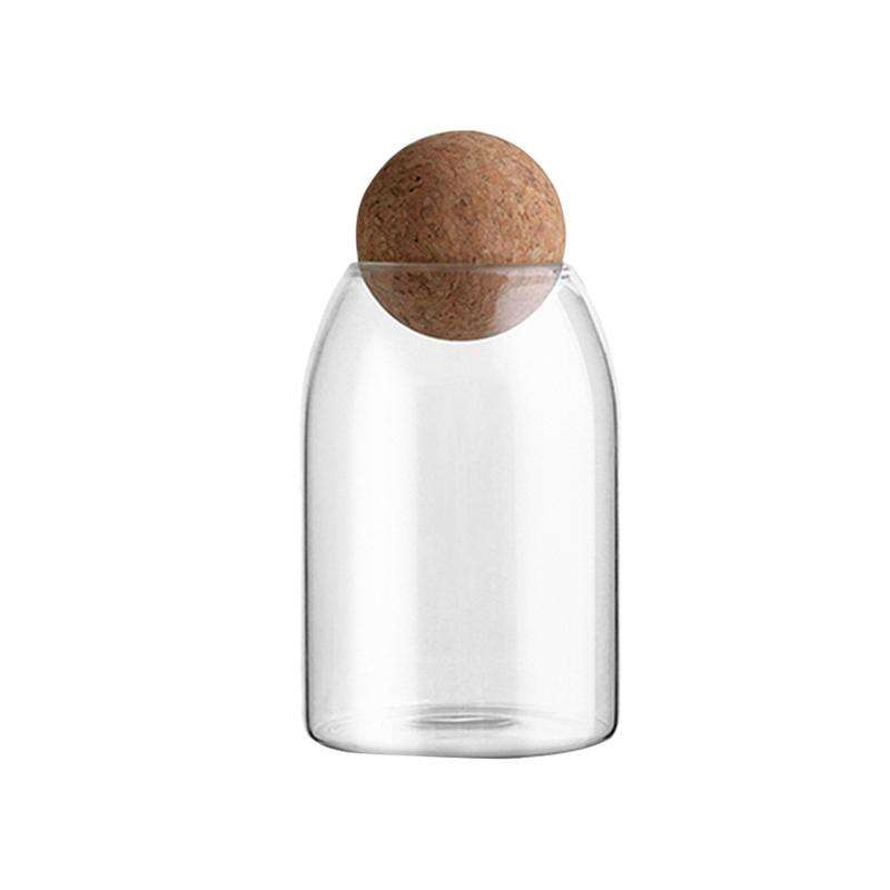 1200/800/500ML Glass Storage Tank Kitchen Food Storage Bottle Borosilicate Glass Sealed Cans Food Grains Container with Cork: 800 ML