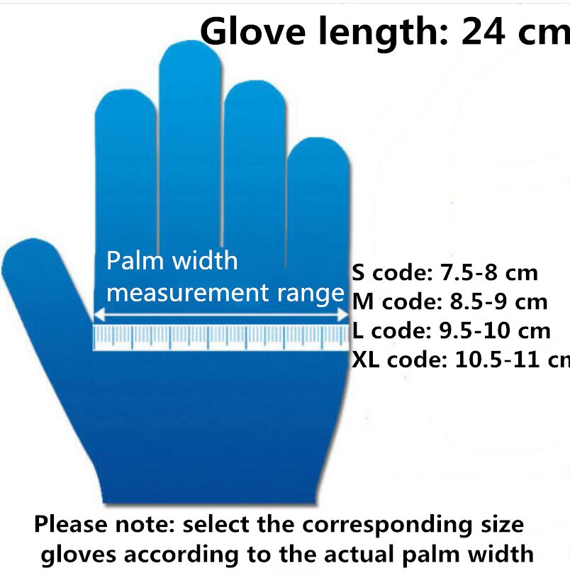 50/100 pièces gants en Latex jetables de couleur noire gants de jardin pour le nettoyage à domicile