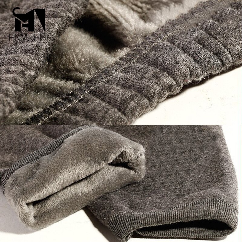 Thermal underwear men Winter Mens Thick Plus Velvet Long Johns Add wool underwear Sets Warm For Men Thermals 3XL Black Thicken