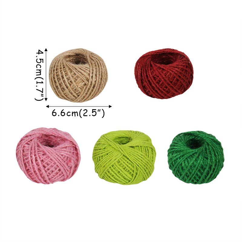 30m naturliga säckväv hessian jute garn sladd hampa rep gör det själv hem hantverk packningssnören bröllop julfest heminredning