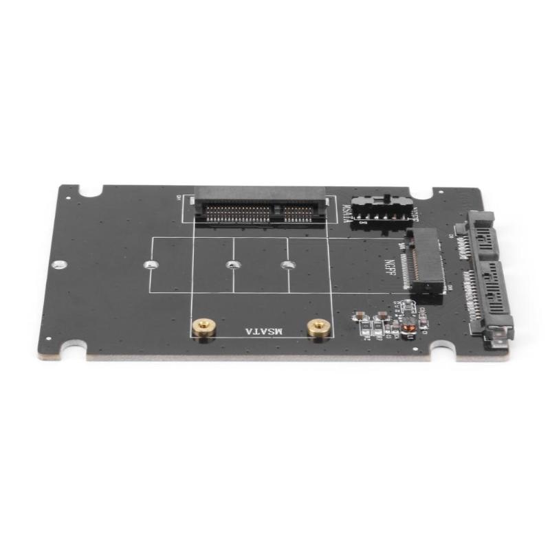 Disque dur SSD, 2 en 1, convertisseur mSATA vers SATA NGFF(M.2) vers SATA a3/adaptateur, compatible mSATA/M.2 NGFF, pour ordinateur PC