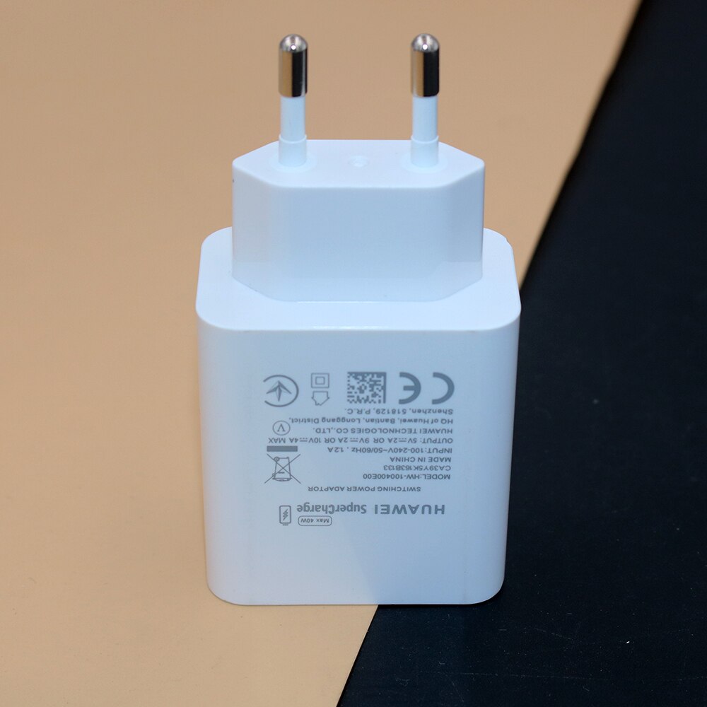 Huawei 40W Aufzurüsten EU/US/UK Schnell Ladegerät 10V/4A Adapter 5A Typ-C kabel Für P30 P40 Pro Mate 20 30 RS Pro Ehre 20 30 V30 9: Only EU Charger
