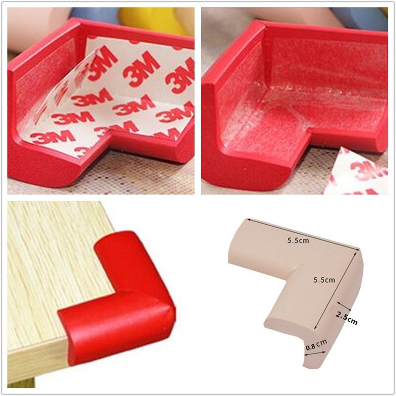 8 Teile/los 55*55mm freundlicher Silikon Schutz Ecke Weichen gummi Tisch Schreibtisch Abdeckung Sicherheit Baby Art Antikollision Rand wachen