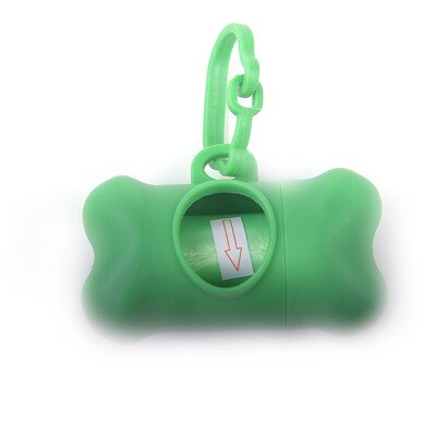 Draagbare Bone Hond Vuilnisbak Garbage Clean Dispenser Doos Hond Afval Kak Bag Outdoor Walk Hond Opruimen Tas Huisdier Accessoires Benodigdheden: green