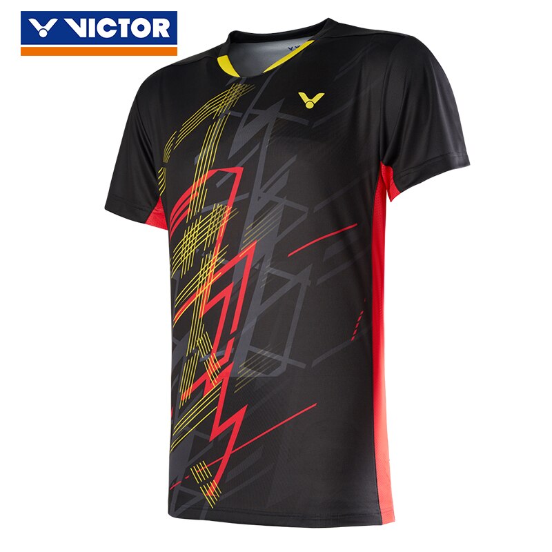 VICTOR deportes nuevos chaqueta Camiseta de manga corta traje de bádminton para hombres y mujeres 00004: XXL / Lavanda