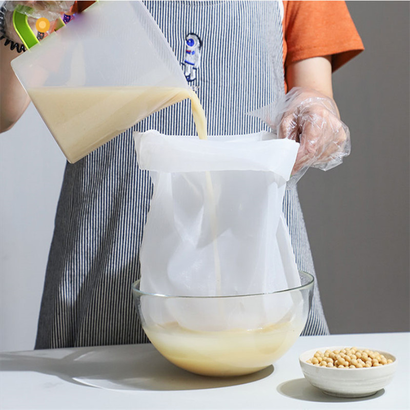 Sojamjölk vin filterpåse nötmjölkspåse te kaffe olja yoghurt filter nät nät kök mat återanvändbar nylon filterpåsar sil