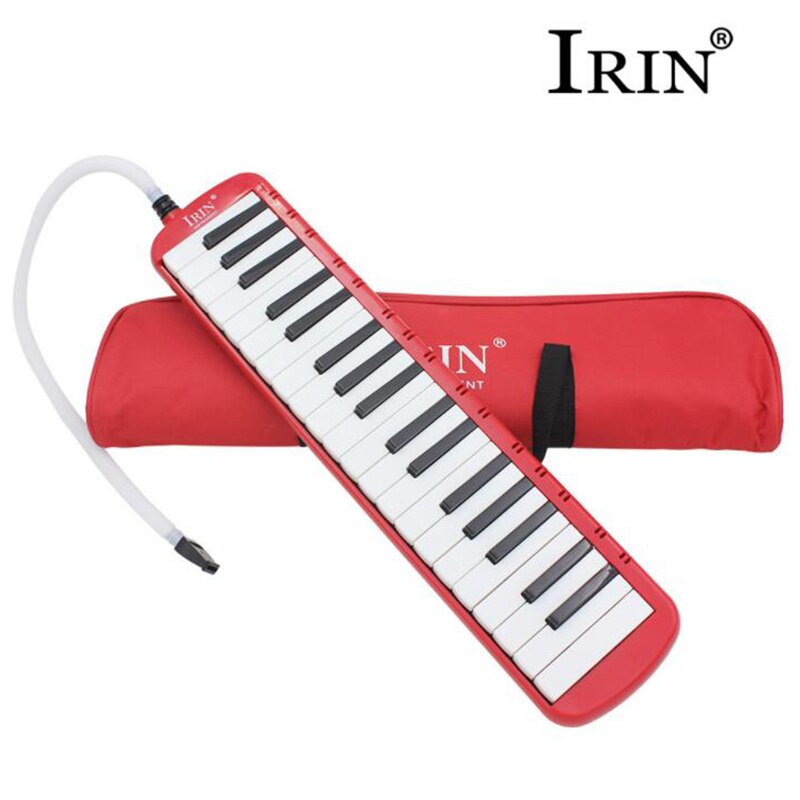 Irin 37 pianon näppäimet melodia musiikki-instrumentti huuliharppu suuharppu kannettava huuliharppu pianika laatikolla: Punainen