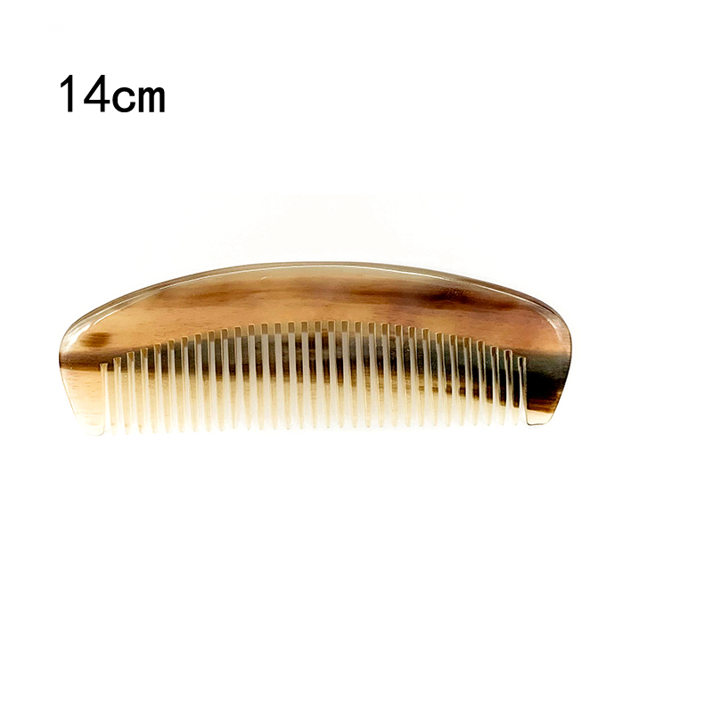 Peigne en corne de bœuf naturel vietnamien, peigne en corne gravée, pour les soins des cheveux, outil de Massage: 14cm