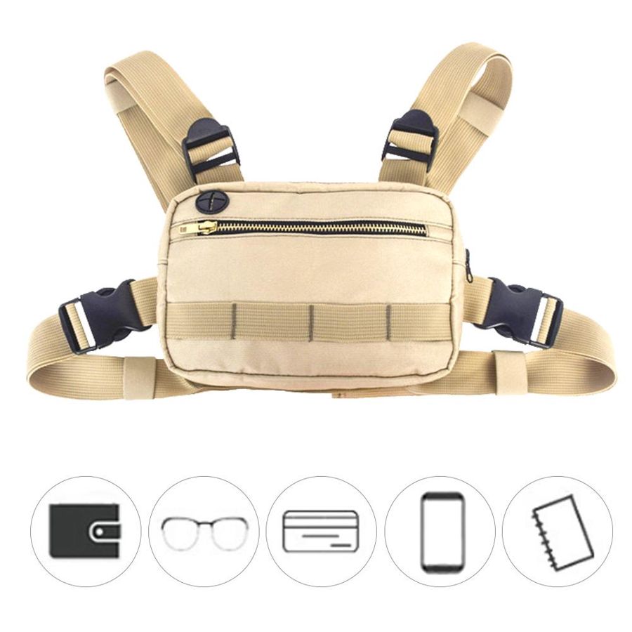 Multi-function Tactics Chest Rig Bag Casual Outdoor Sport Mini Tactics Breast Bag Mobile Phone Bags Waistcoat Chest Utility Pack