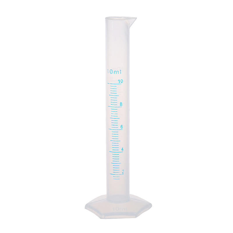 10 ml Transparent plastic graduated tube.